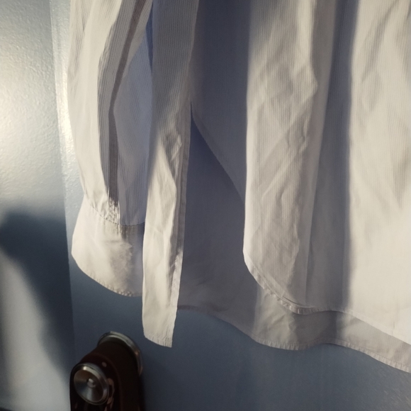 Isabel Marant Blue White Cotton Poplin Striped Shirt 40 L - Picture 5 of 8